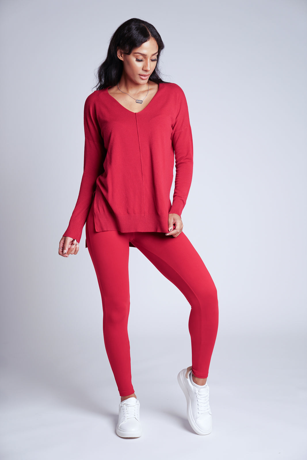 Buy Red Leggings for Women by Go Colors Online | Ajio.com